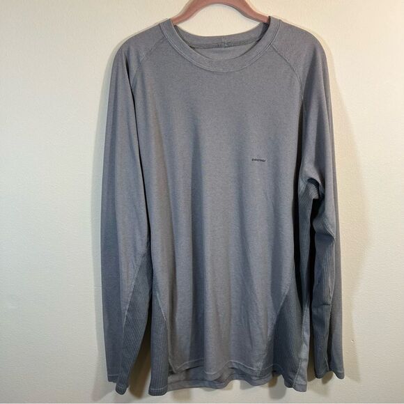 ✨ Patagonia Men’s Gray Capilene Performance Base Layer Shirt XXL - Picture 1 of 12